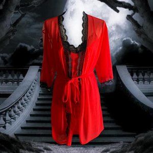 dreamgirl red slip dress